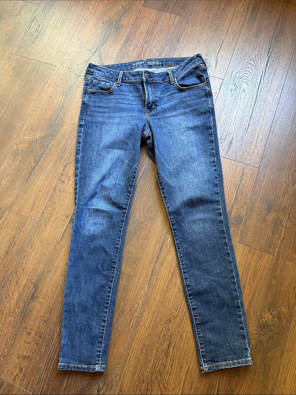 Old Navy Rockstar Mid-rise Women's Dark Blue Skinny Jeans 10